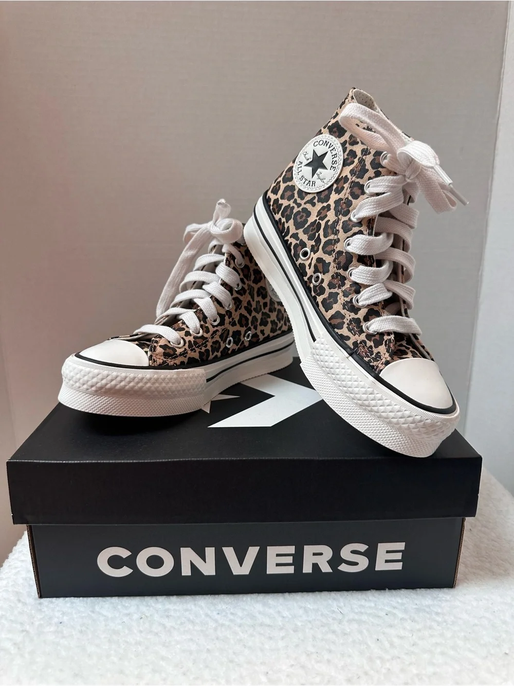 Kids Converse Leopard Print Sneakers